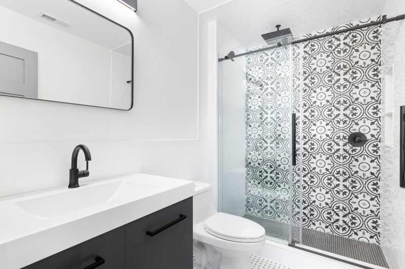 Large Format Tiles in Walk-In Shower